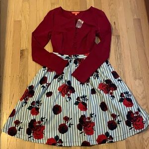NWT ModCloth Twofer rose dress